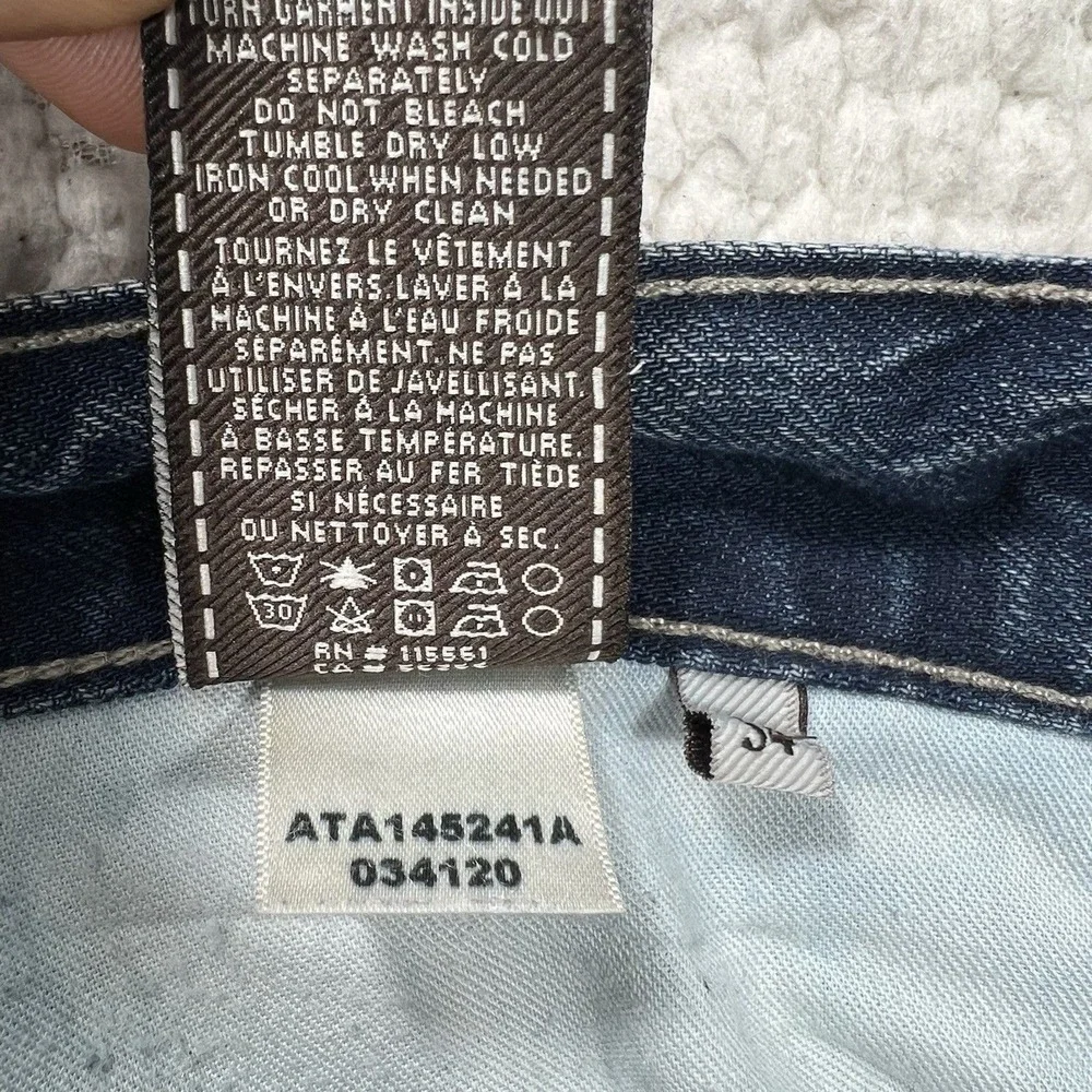 7 For All Mankind Carsen Jeans Men's 34 (Actual 36x28) Blue Straight USA Grunge‎